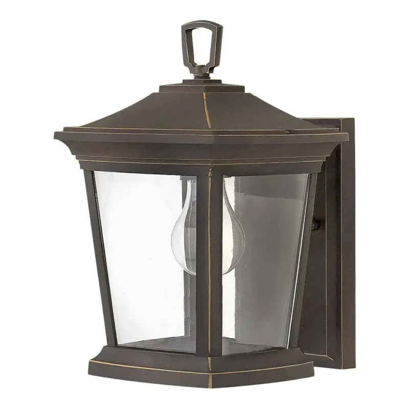 Kinkiet zewnętrzny metalowy brązowy ze szkłem HK/BROMLEY2/S z serii BROMLEY - Elstead Lighting Wysoka jakość